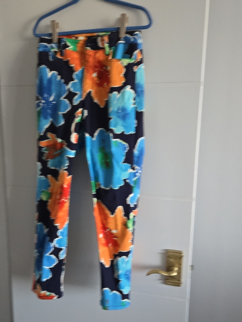 Polo by Ralph Lauren Women's Floral Leggings - Blue & Orange